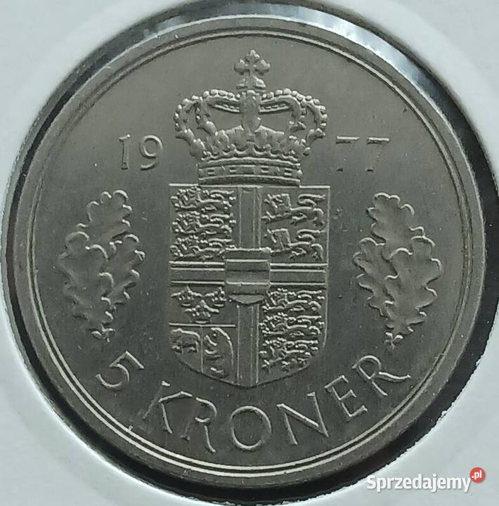 5 Koron Dania 1977 r Małgorzata II Konin