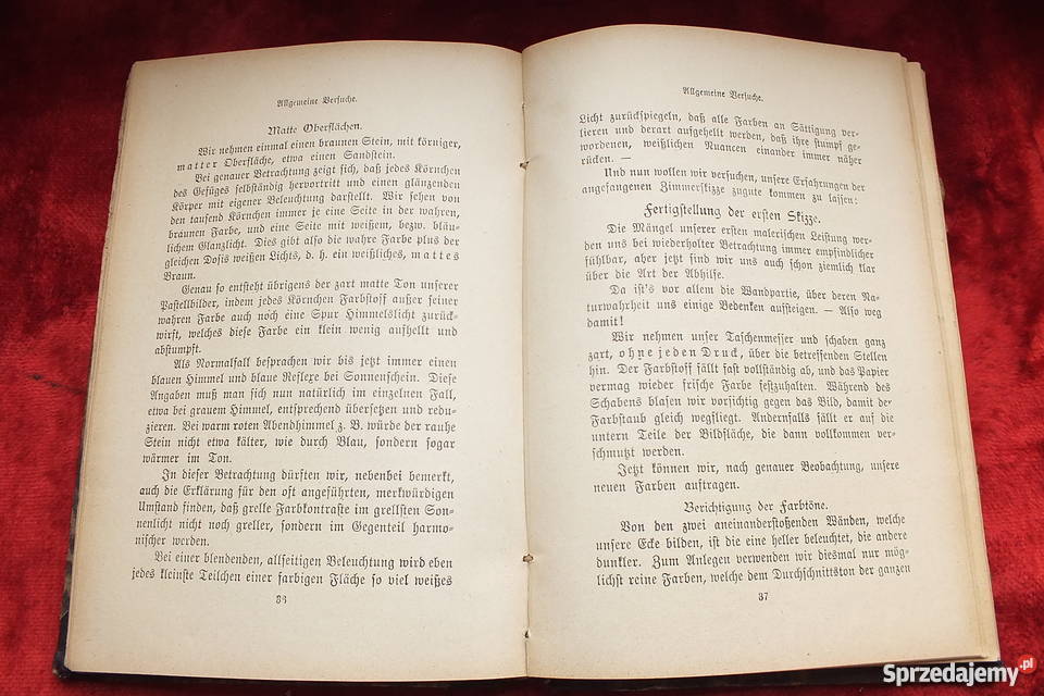 Stara niemiecka książka nauka malarstwa z Żary
