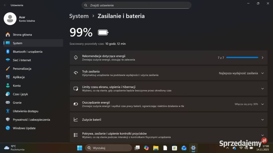 Acer Swift 1 14 Full HD 256GB SSD Windows 11 Święta Katarzyna