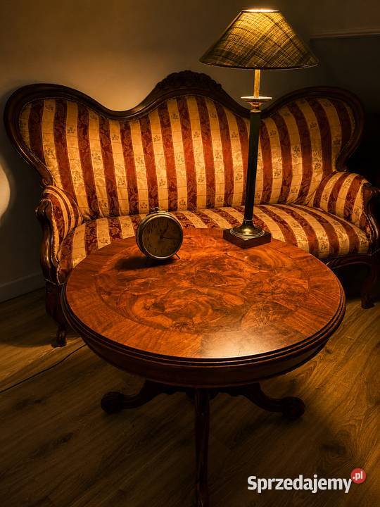 Stylowy komplet mebli klasycznych sofa stolik śląskie Wilamowice