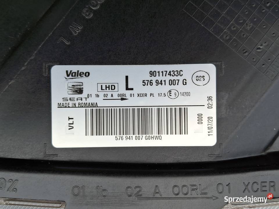 SEAT ATECA REFLEKTOR LEWY LAMPA LEWA FULL LED Bieleń