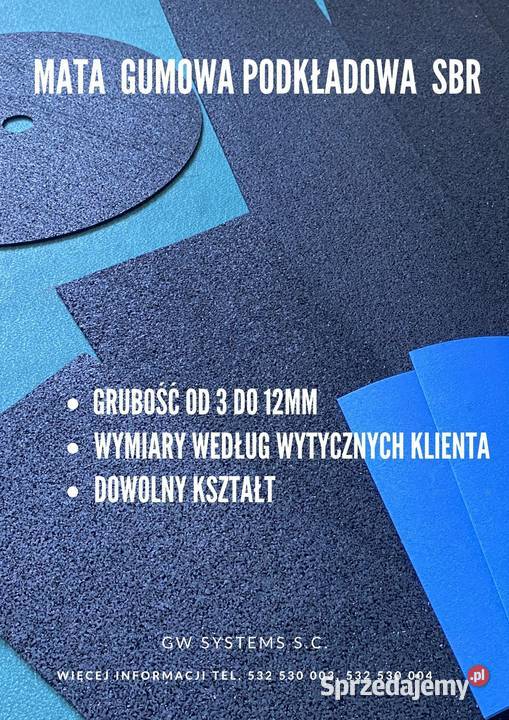 Mata gumowa wibroizolacyjna SBR Prudnik