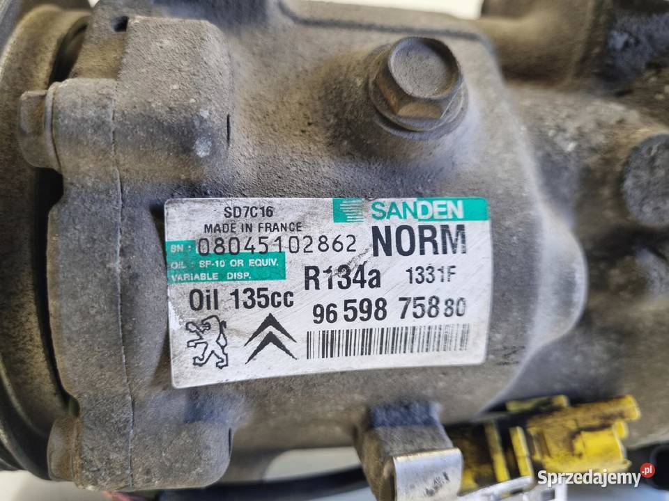 SPRĘŻARKA KLIMATYZACJI Citroen C4 Picasso 16 HDI lubelskie Rudka