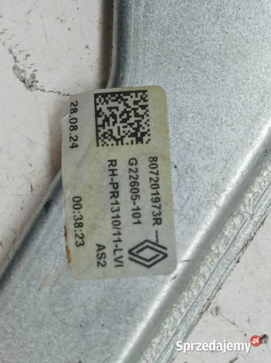MECHANIZM SZYBY PRAWY PRZÓD EU 807201973R Dacia sprzedam