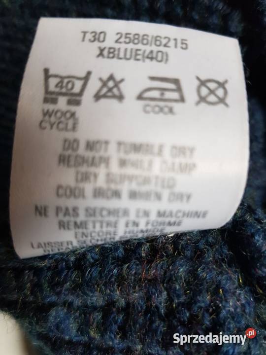 sweter rozsuwany golf vintage wełniany melanż Rozmiar XL Kielce