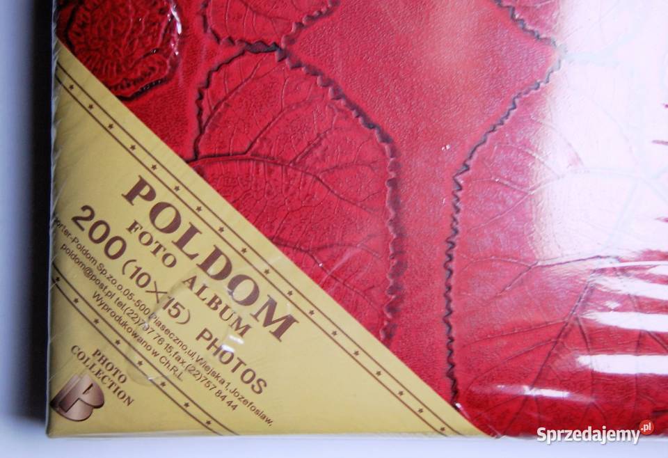 Album 200 foto wytłaczany liście czerwony Poldom Lublin