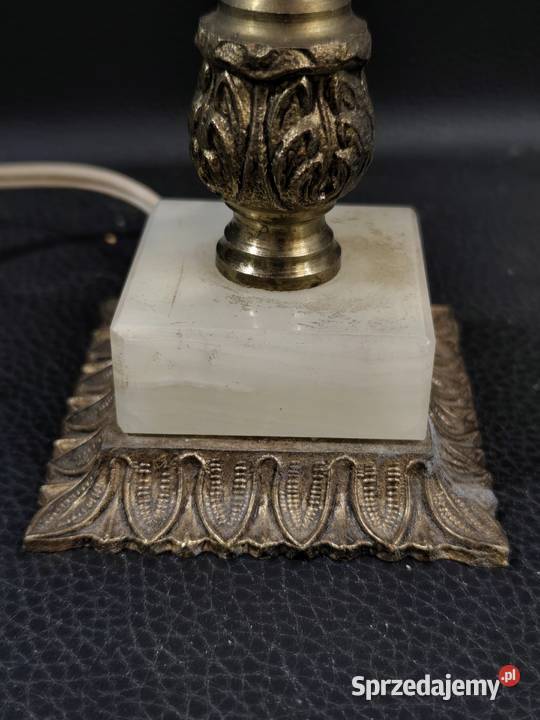 Stylowa Lampa Stołowa Vintage Mosiądz I Poddębice