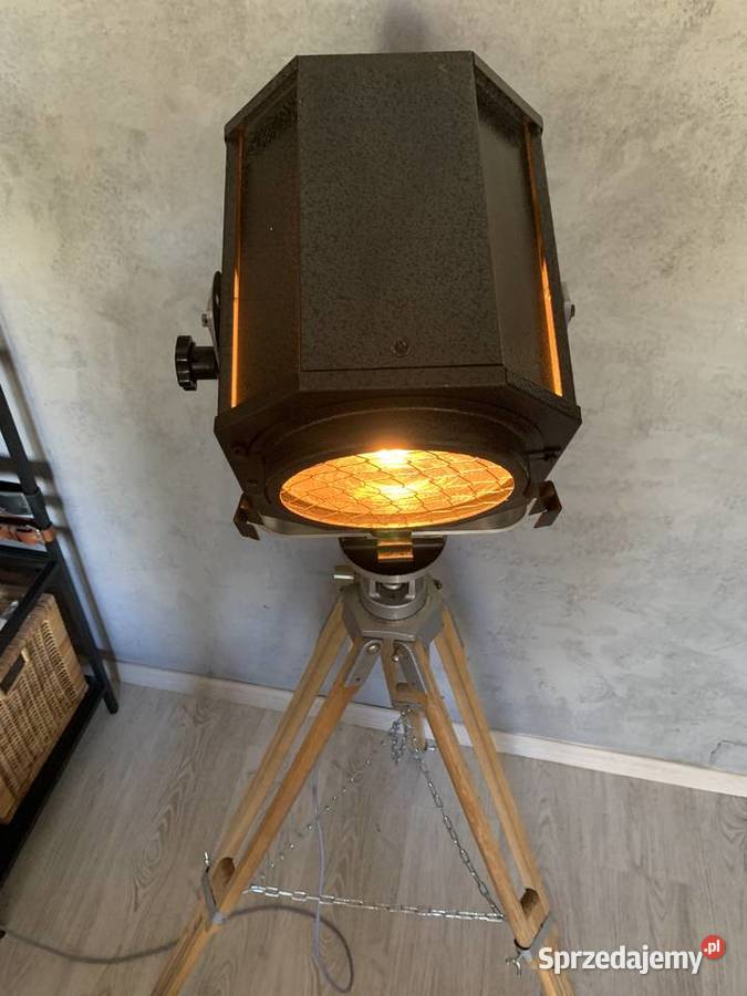 Lampa teatralna podłogowa PRL lata 7080 Loft Poznań