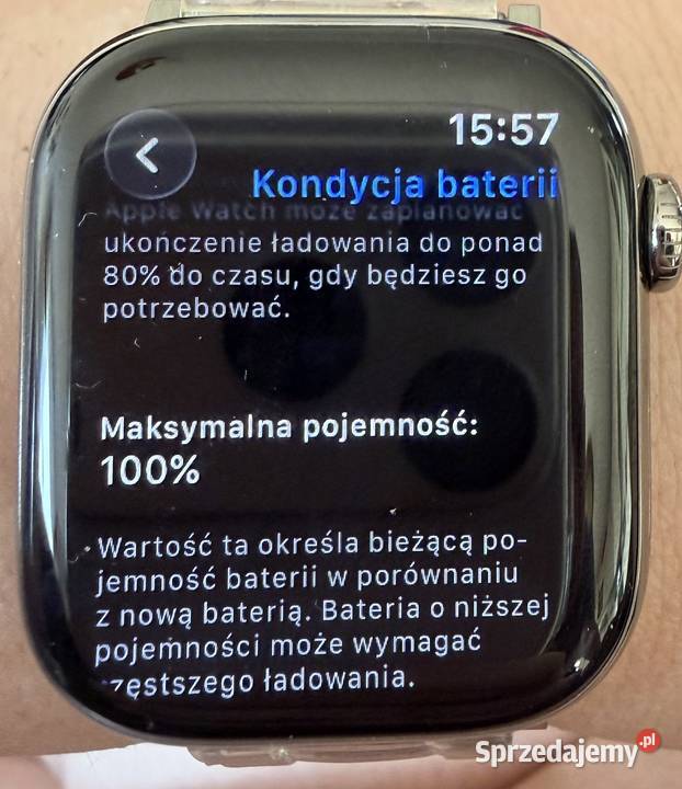 Apple Watch Series 11 42 mm Natural Titanium 100 Unisex Środa Wielkopolska sprzedam