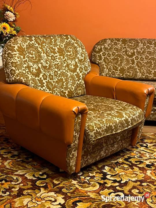 Komplet wypoczynkowy vintage PRL Jugosławia Zgierz
