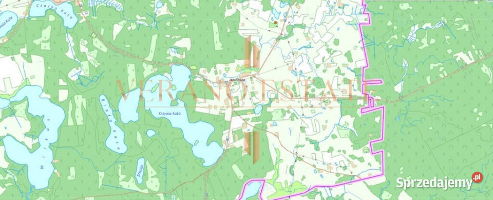 Działka 3061 m2 jeziora Media w drodze warmińsko-mazurskie Jakunówko