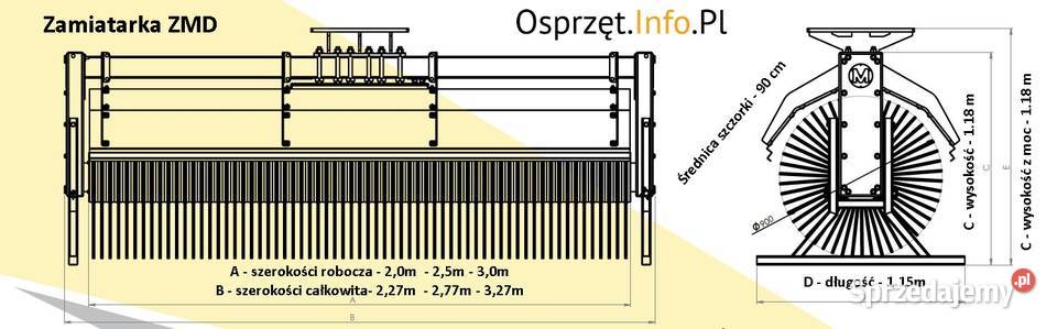 Zamiatarka do koparki do dużych powierzchni ZMD Opole sprzedam