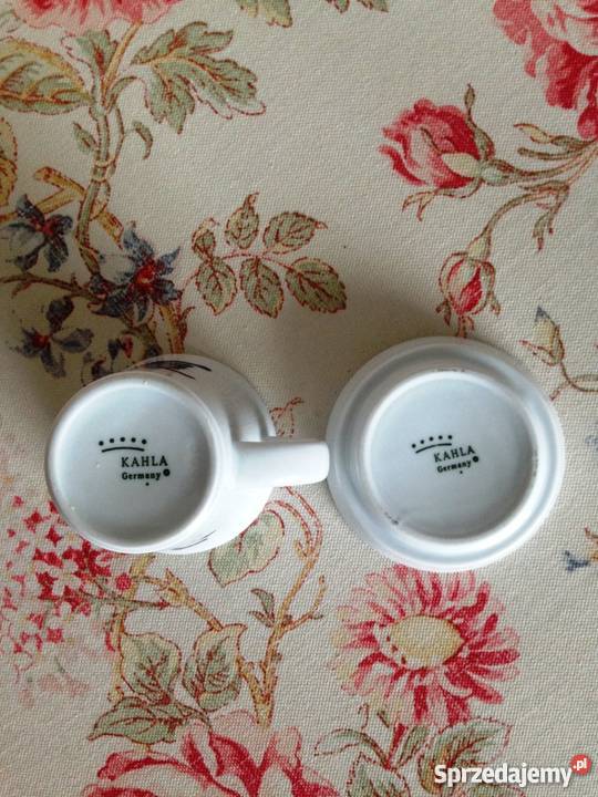 Filiżanka ze spodkiem porcelana zdobienia