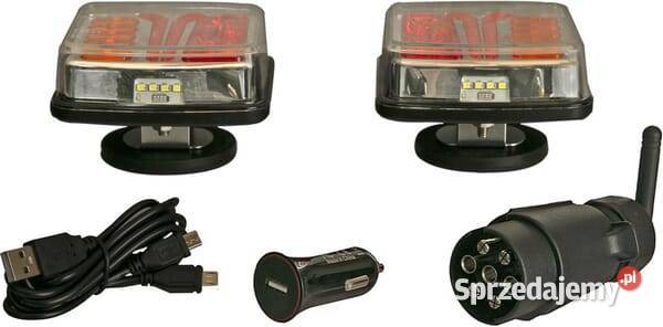 Zestaw lamp bezprzewodowych LED kwadratowych 12V sprzedam