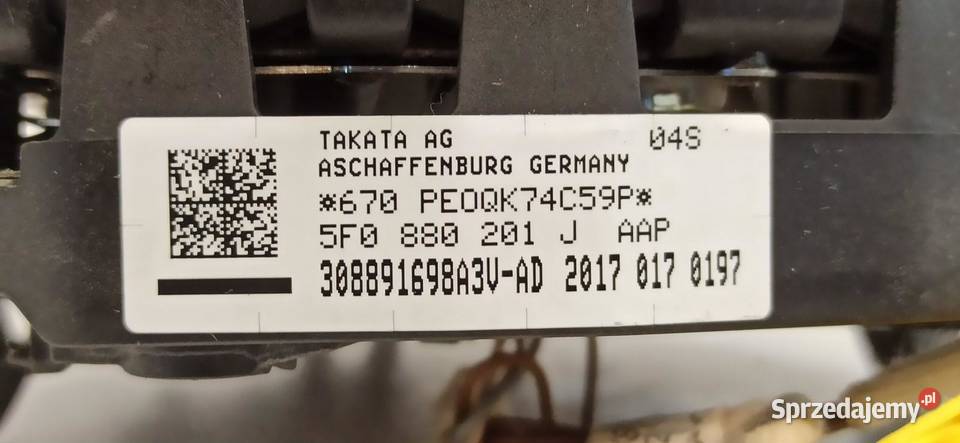 SEAT ATECA PODUSZKA AIRBAG KIEROWCY 5F0880201J