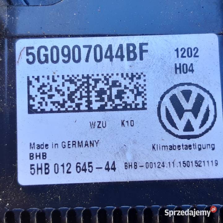 VW TOURAN III panel klimatyzacji 5G0907044BF Części samochodowe
