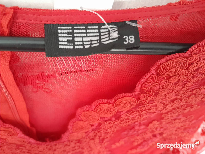 szybka wyprzedaż koronkowa czerwona sukienka 38 Moda i Styl Sosnowiec