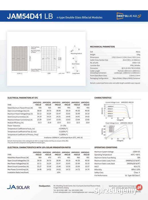 Panel Fotowoltaiczny JA Solar 445W Full Black