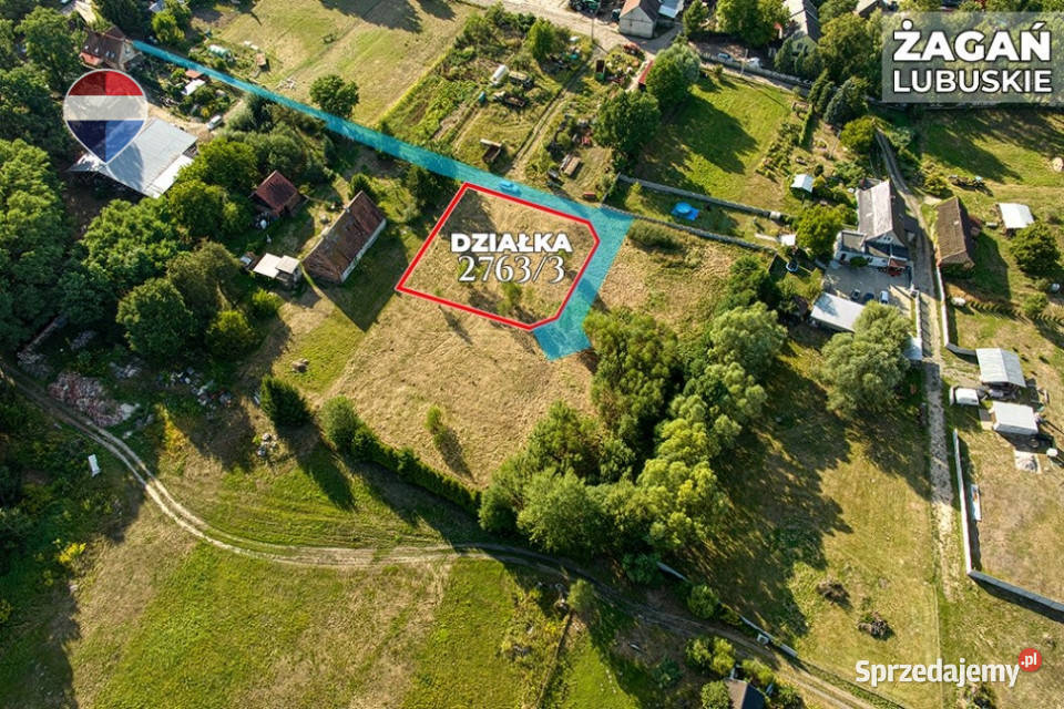 Na sprzedaż działka 1065 m Oś Moczyń Żagań utwardzona