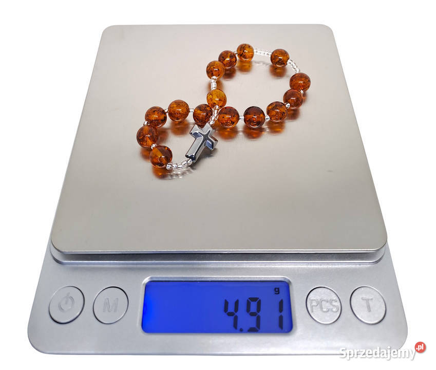 Bransoletka różaniec dziesiątka różańca BURSZTYN Warszawa