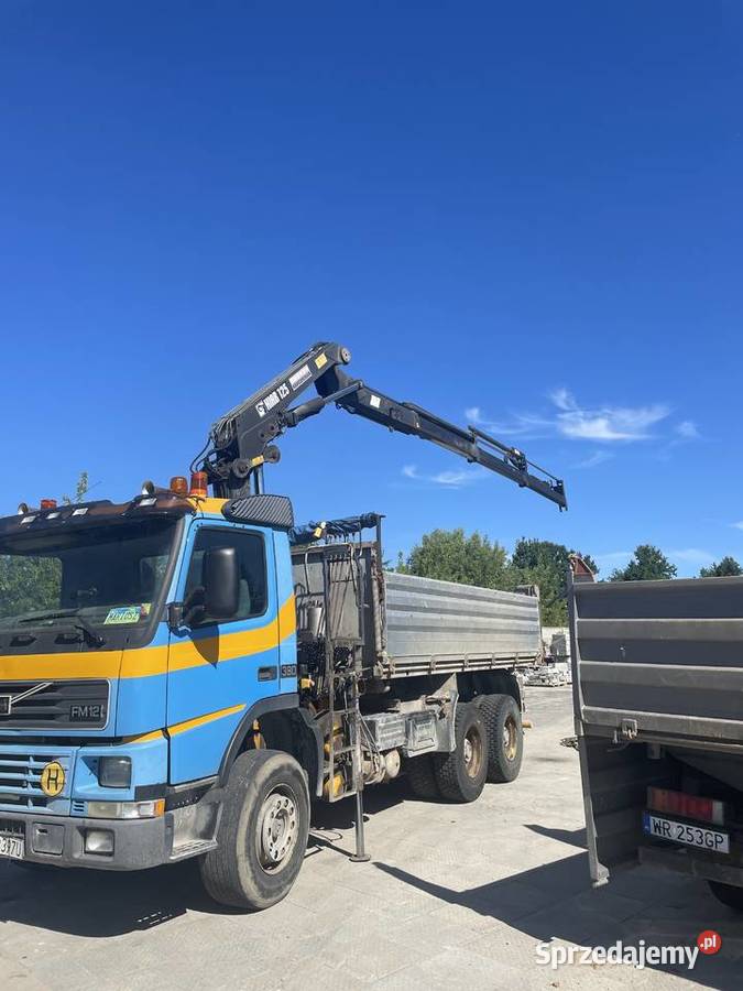Volvo FM 3stronna wywrotka z HDS HIAB 125 Radom