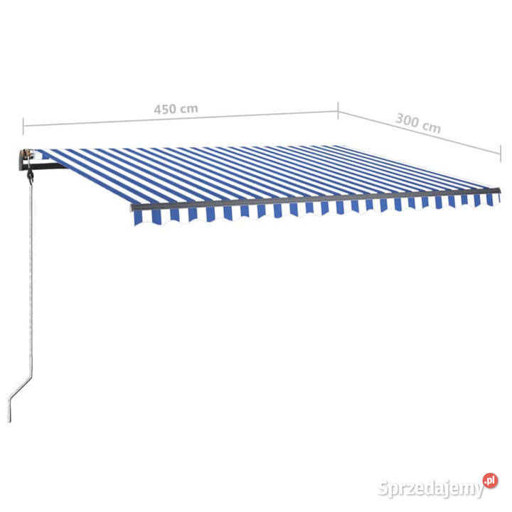 Ręcznie zwijana markiza z LED 450 x 300 mazowieckie Warszawa
