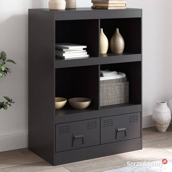 Szafka czarna 67x39x95 stal WM841799 Pozostałe