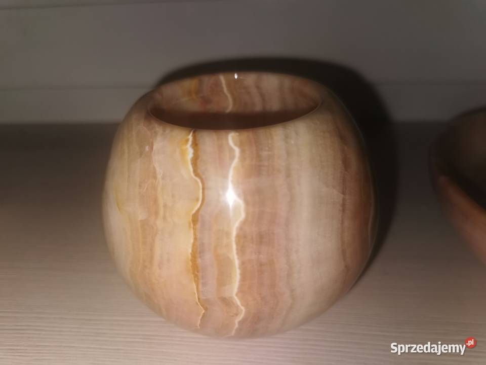 Moździerz świecznik i inne z onyksu