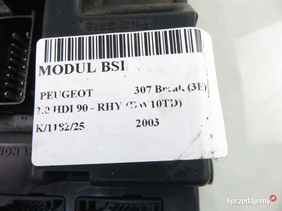BSI PEUGEOT 307 Break 3E 20 HDI 90 9651197680A