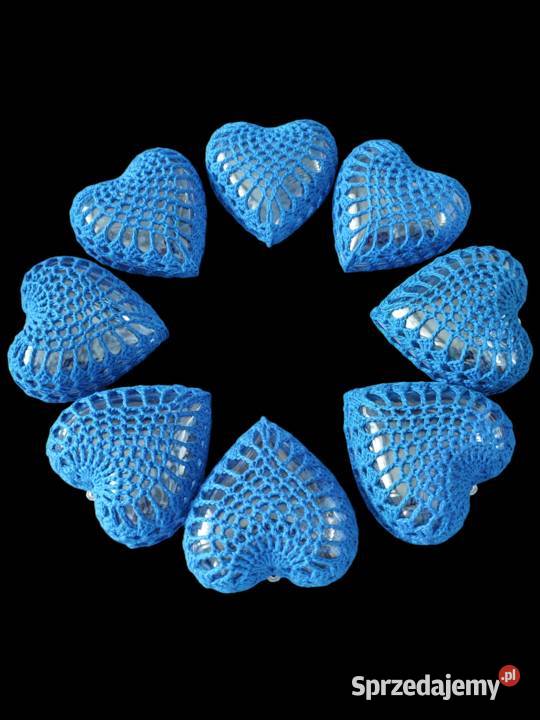 Serca szydełkowe na choinke Ropczyce