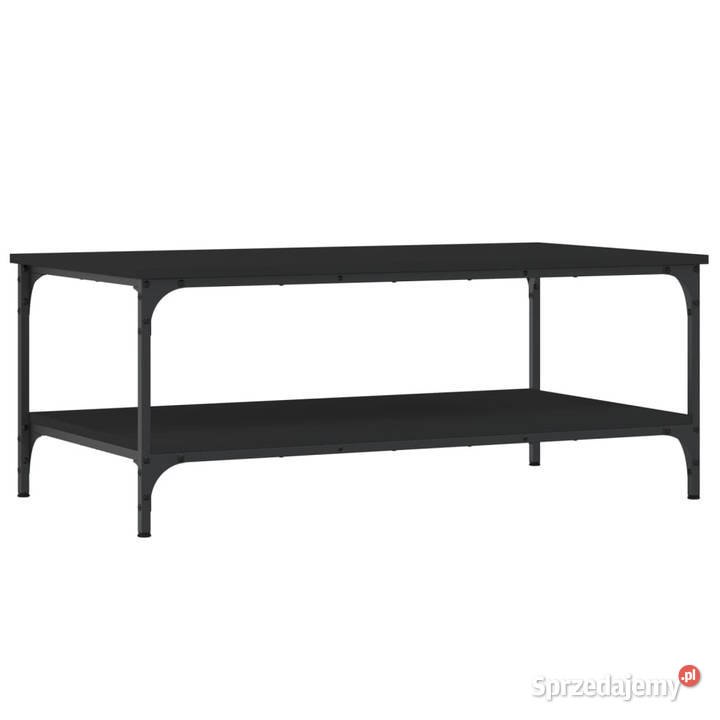 Stolik kawowy czarny 100x55x40 materiał