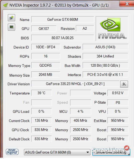 ASUS G75VW i7 3610QM GF660m 16GB 1TB SSD 128GB 17-17.9" Warszawa