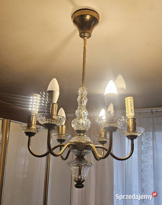 Kryształowe Vintage PRL Żyrandole 2 Katowice