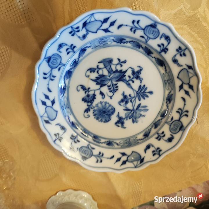 Talerz porcelana Miśnia Teichert wzór cebulowy dolnośląskie Wrocław