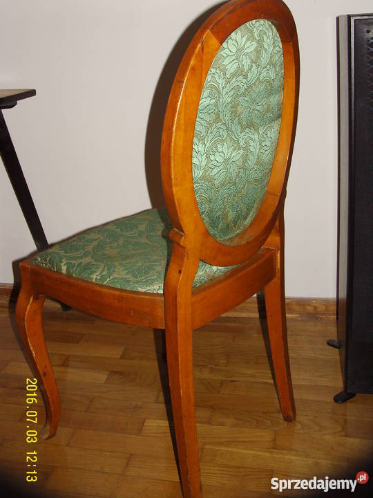 Stare bukowe krzesła ludwikowskie medaliony hand Warszawa sprzedam