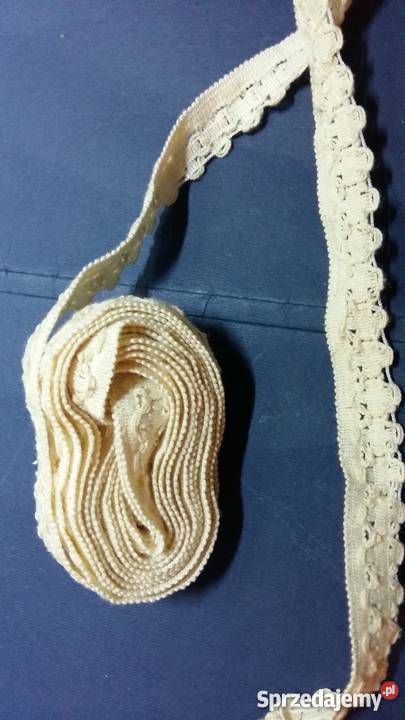 Biała taśma satynowaWstawki koronkiPasmanteria Łódź