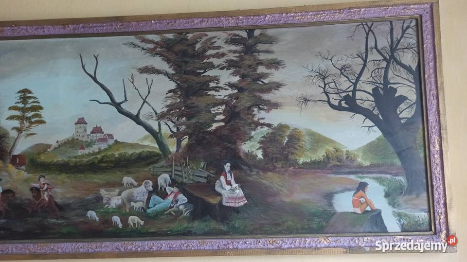 2 duże obrazy na płótnie 3 x 1 m Pozostałe