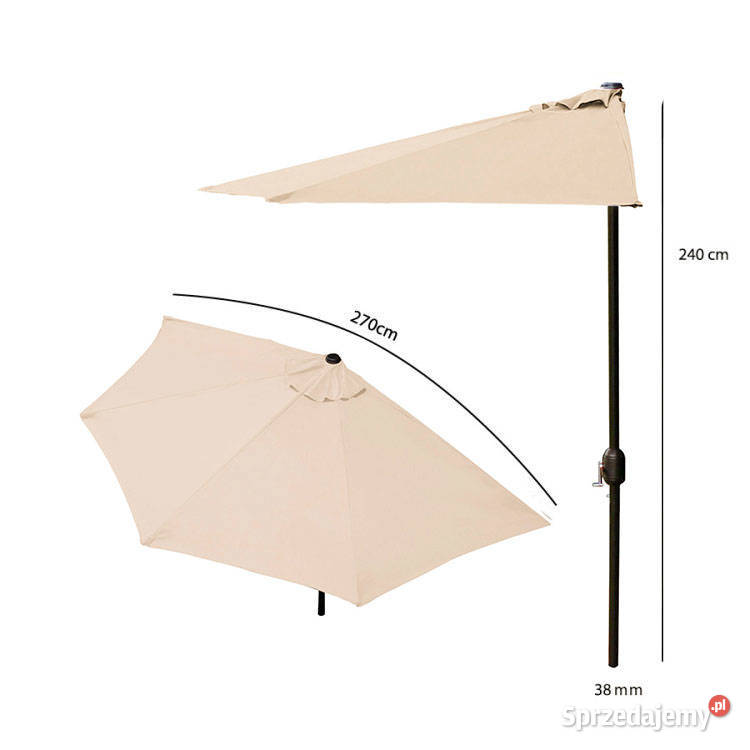 Parasol ogrodowy półparasol ścienny na taras 27 opolskie Smogorzów