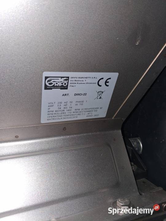 Grifo DMCIG młynkoodszypułkowarka elektryczna z Słopnice