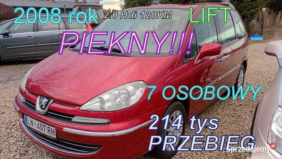 PEUGEOT 807 20 Hdi 120 7 Osób LIFT Piekny wielofunkcyjna kierownica Bochnia