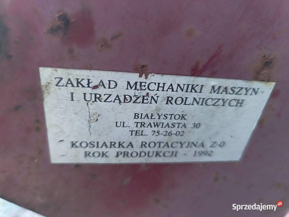 Kosiarka rotacyjna Samasz pierwszy modelMozliwy podlaskie Bielsk Podlaski