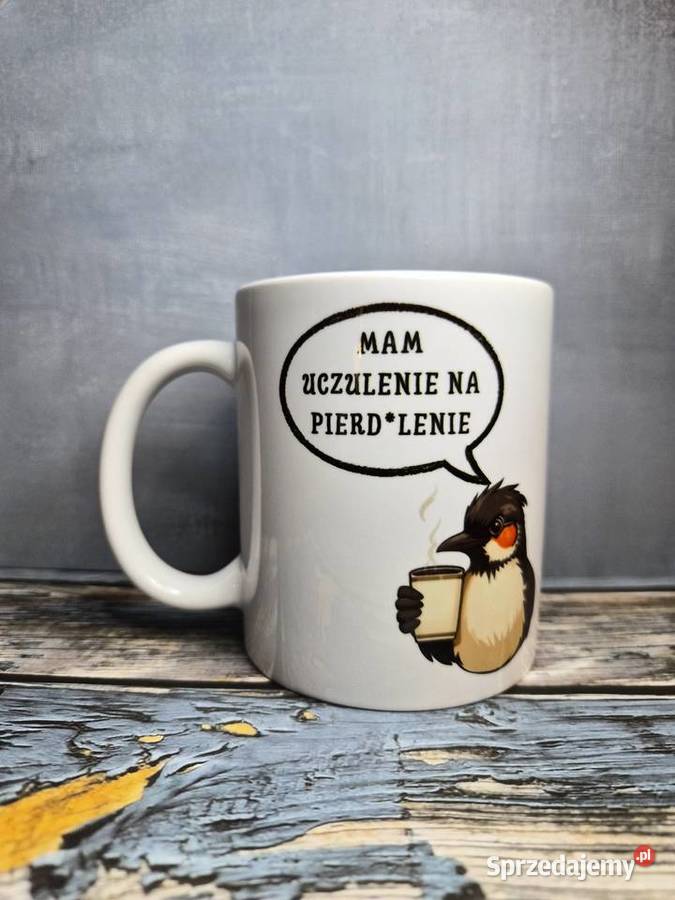 Kubek z tekstem Mam uczulenie na pierdlenie Warszawa