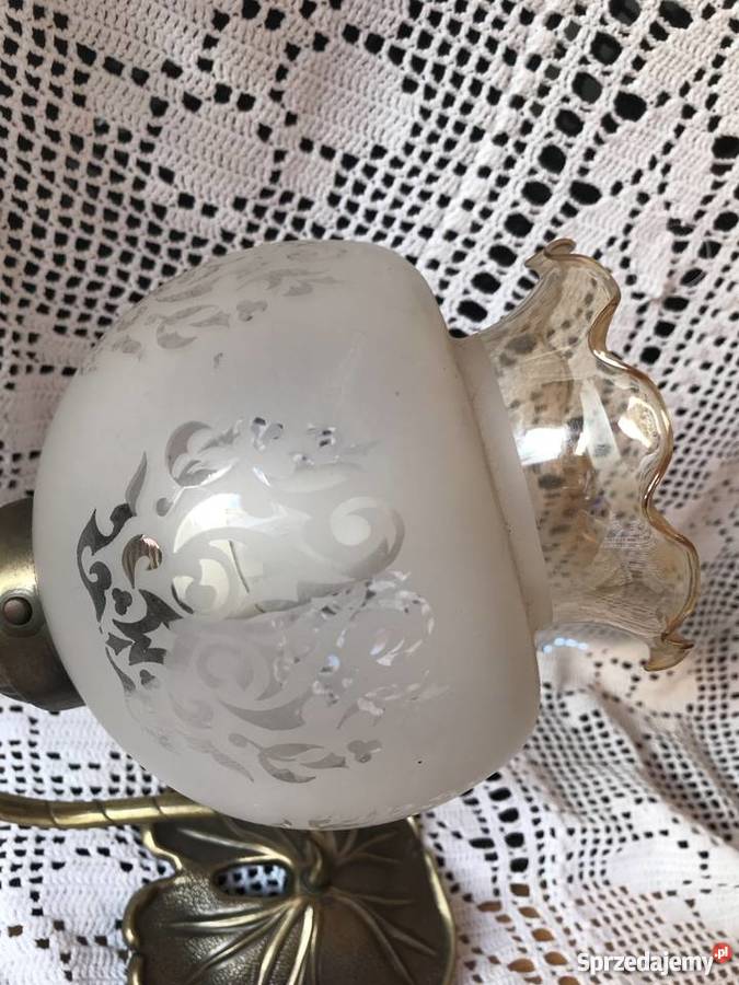 Lampa lampka Kinkiet metal i szkło TANIO Bystrzyca Kłodzka