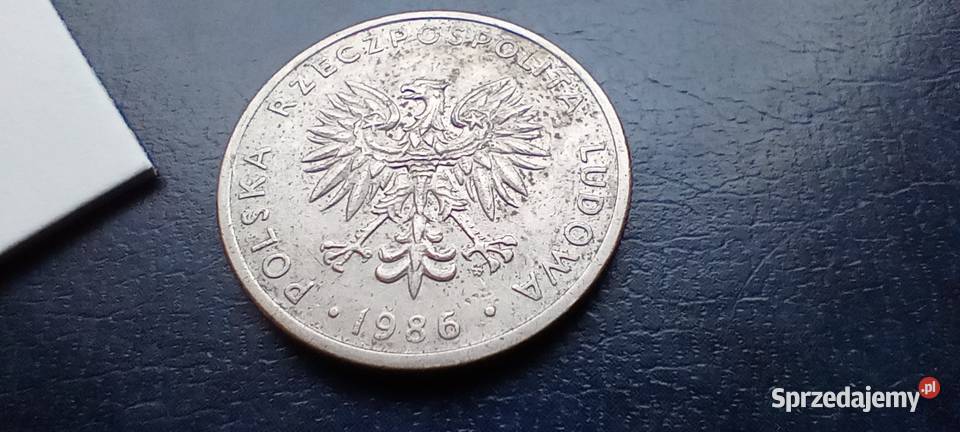 Stare monety 20 złotych 1986 destrukt PRL Polska Lesko
