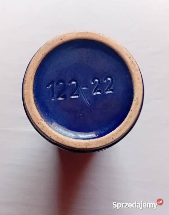 Ceramiczny kobaltowy wazon VEB Grafenroda model Koźminek sprzedam