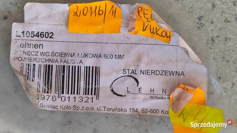 Poręcz WC LEHNEN FUNKTION ścienna łukowa stała Kalisz