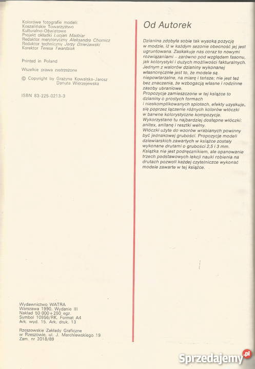 Dzianina z humorem dzieci i młodzieży Tarnów sprzedam