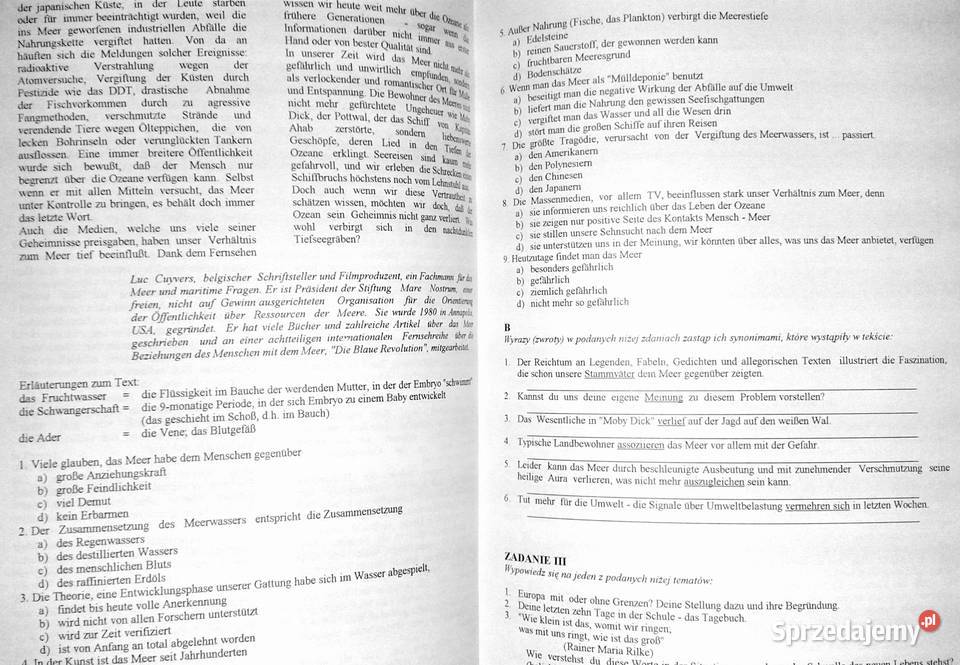 Tematy i zagadnienia maturalne z języka Pozostałe Chełm sprzedam