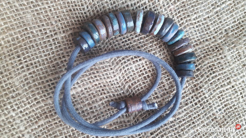 Naszyjnik ceramiczny ręcznie wykonany sprzedam