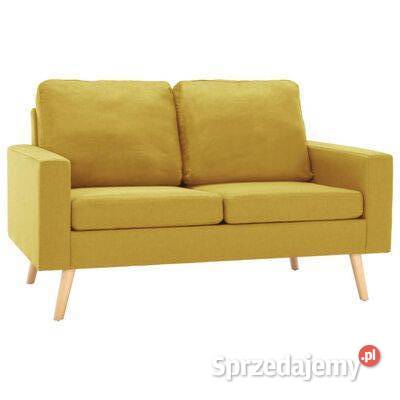 vidaXL 2osobowa sofa żółta tapicerowana Warszawa